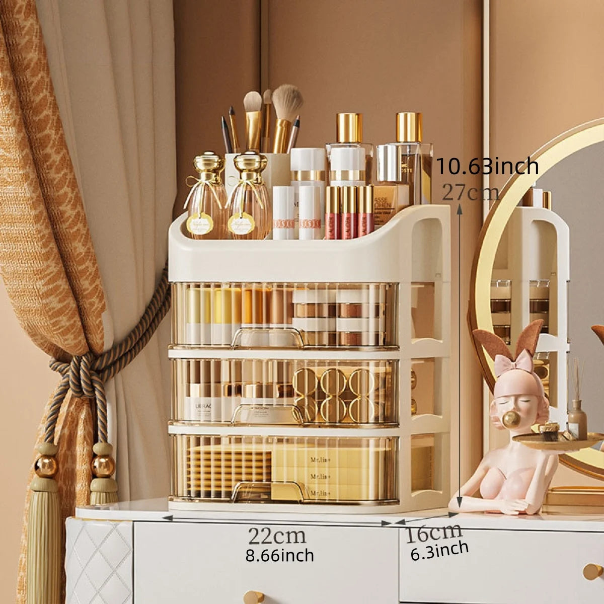 Boîte de Rangement Multi-Niveaux pour Cosmétiques