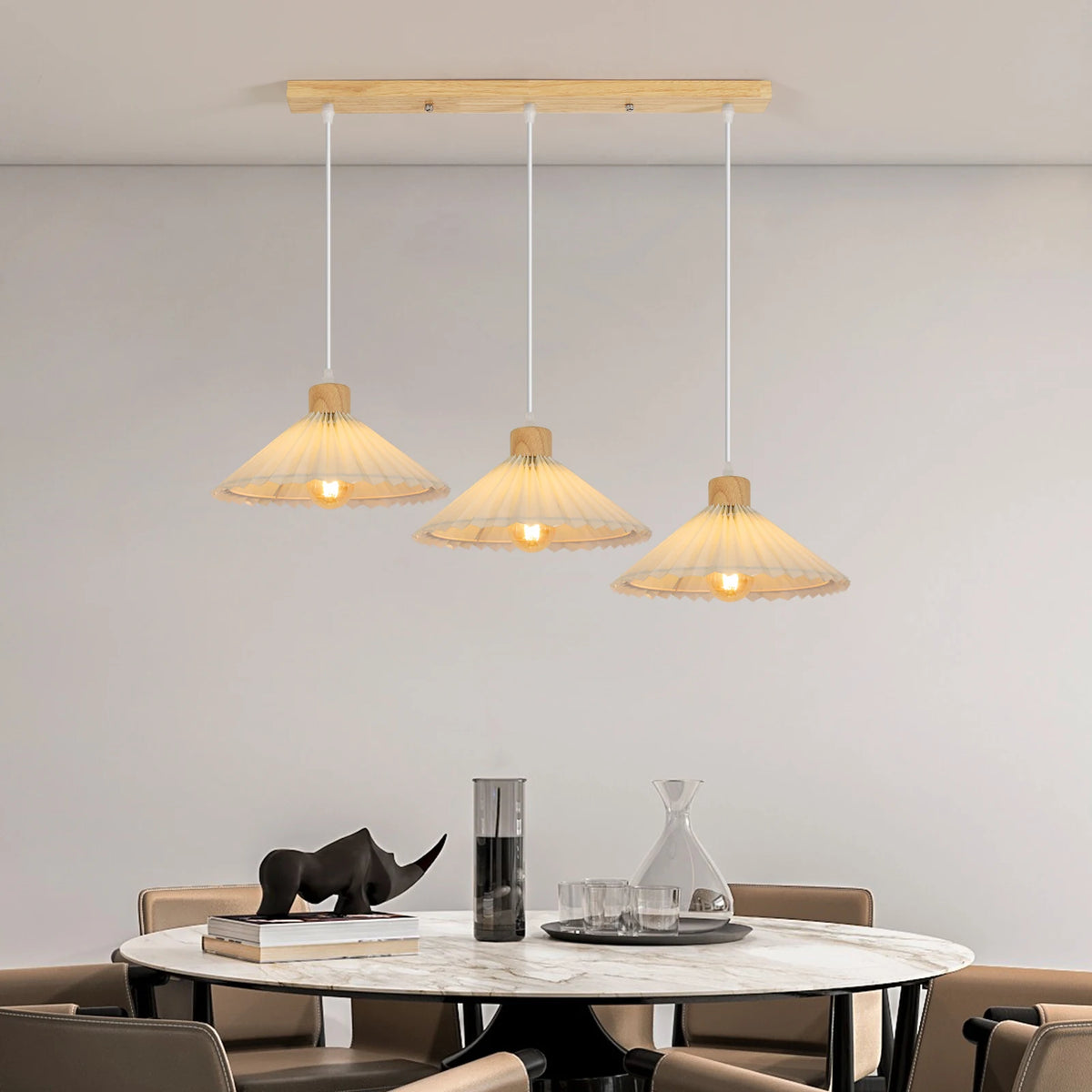 Abat-jour de rechange vintage et rétro pour lustre - Abat-jour à installation facile pour douille E27 avec bague d'adaptation (sans ampoule), pour suspension de plafond et lampe de table, abat-jour d'éclairage décoratif