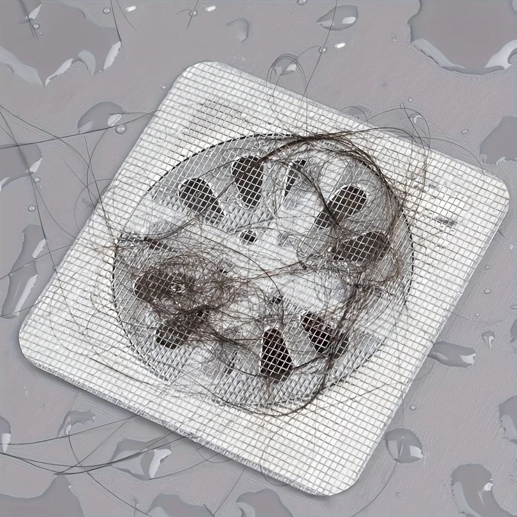 Sticker de drain de sol, filtre adhésif anti-cheveux et anti-insectes pour salle de bain et douche, maille de protection anti-bouchage