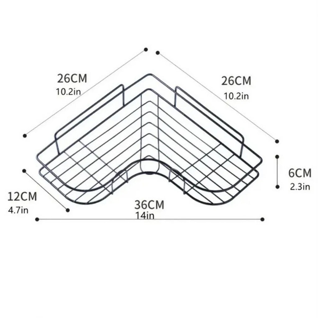 Étagère de salle de bain, serviteur de douche d'angle, rangement triangulaire sans perçage pour cuisine et salle de bain, étagère de douche, support de rangement pour shampooing