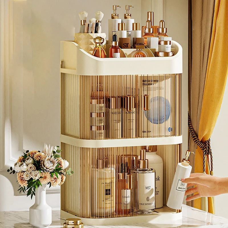 Cosmetics Storage Box Large Capacity Dressing Table Skin Care Products Storage Rack Drawer Type Organizer Desktop Dust Storage