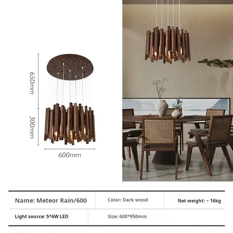 Plafonnier en bois, lustre de plafond