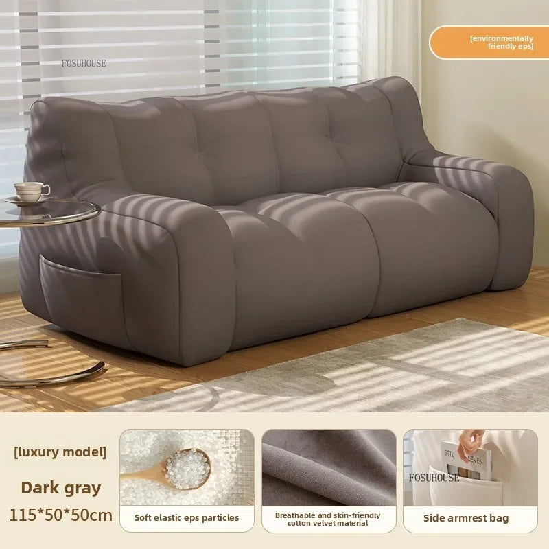 Canapé poire confortable en tissu, fauteuil inclinable moderne, meuble de salon, canapé pliable pour chambre, assise relaxante et douillette pour la décoration intérieure