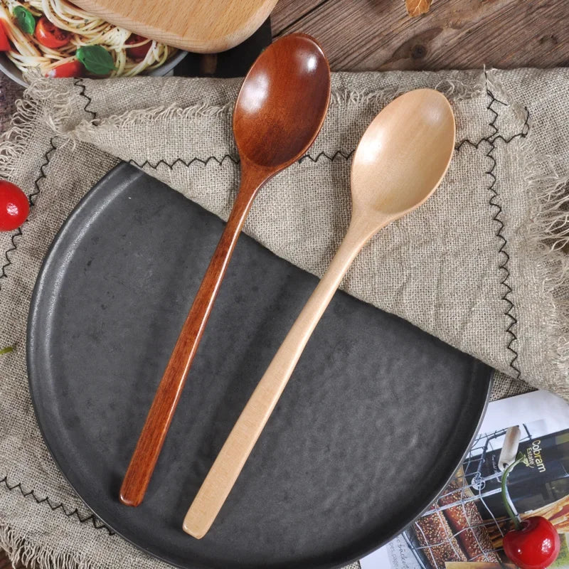 Cuillère en bois pour soupe 2 pièces, vaisselle et ustensiles de cuisine, outils de cuisson écologiques, cuillère à soupe et à cuisiner