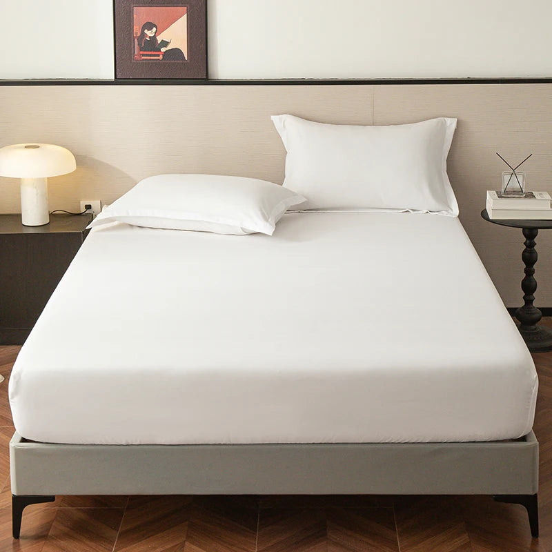 High Quality Fitted Sheet - Microfiber Soft Touch, Deep Pocket 25cm, Wrinkle Free Anti-Slip, Solid Color Twin/Full/Queen/King