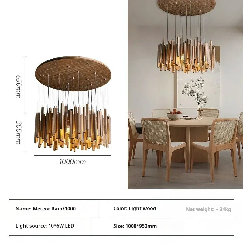 Plafonnier en bois, lustre de plafond