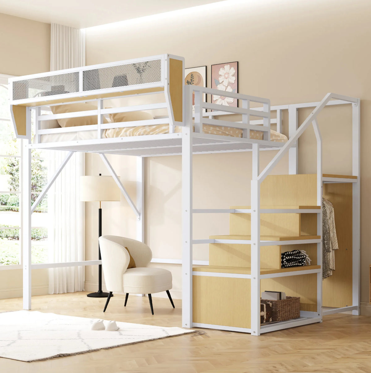 Lit Mezzanine 140x200 cm en Métal