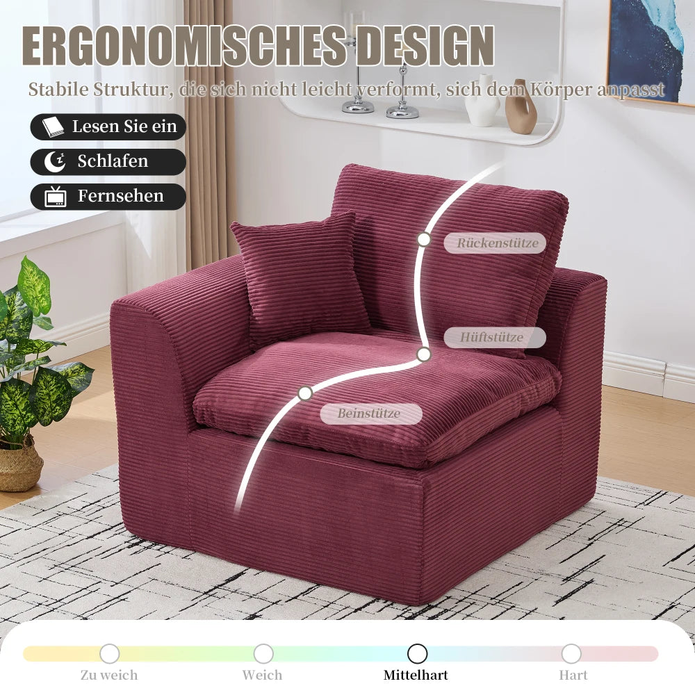 Canapé moderne et minimaliste en tissu, doux et confortable, équipé de coussins, style nordique, adapté pour le salon et la chambre