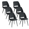 Lot de 2/4/6 chaises de salle à manger modernes et minimalistes en velours côtelé - Durables, faciles à nettoyer, pour cuisine et salle à manger