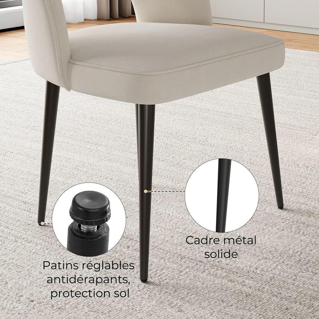 Chaises de salle à manger (lot de 2) modernes et simples pour la maison, chaises et table à manger, tabouret de relaxation, chaises à dossier pour hôtel et restaurant, meubles