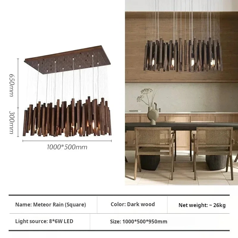 Plafonnier en bois, lustre de plafond