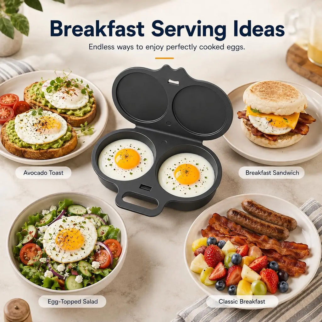 CUISEUR À ŒUFS POUR MICRO-ONDES - POCHOIR À ŒUFS DOUBLE CAVITÉ, CUISEUR À VAPEUR EN MATÉRIAU ALIMENTAIRE ET ANTI-ADHÉSIF, APPAREIL À PETIT-DÉJEUNER SANS HUILE, MOULE DE CUISINE RÉUTILISABLE