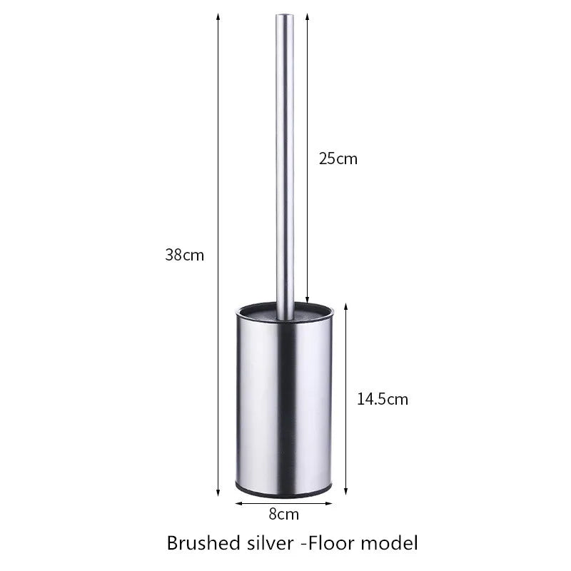 Brosse de toilette circulaire en acier inoxydable