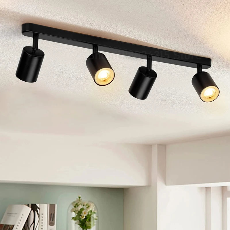 Projecteur LED GU10 dimmable - Projecteur mural de fond pour magasin de vêtements, spot sur rail 7W 12W, projecteur de plafond en saillie AC 220V