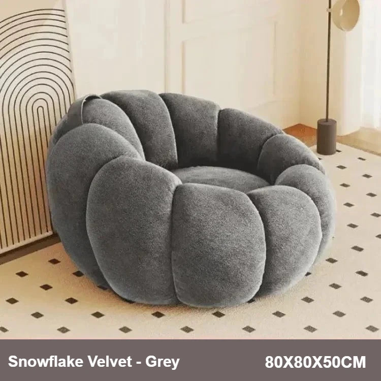 Canapé citrouille relax, fauteuil individuel de style nordique, garnissage en microbilles, doux et confortable, ensemble de canapé pour la maison, le salon, le balcon et la chambre