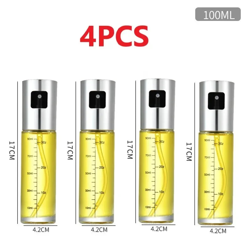 Pulvérisateur d'huile en verre avec pompe anti-fuites - Bouteille spray pour huile d'olive, vinaigre et condiments - Distributeur et spray d'assaisonnement pour cuisine, barbecue, air fryer et grillades