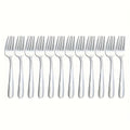 Lot de 12, 24 ou 36 fourchettes en acier inoxydable argenté, convient pour la maison et la cuisine, inclut des fourchettes à steak et des fourchettes à fruits/salade
