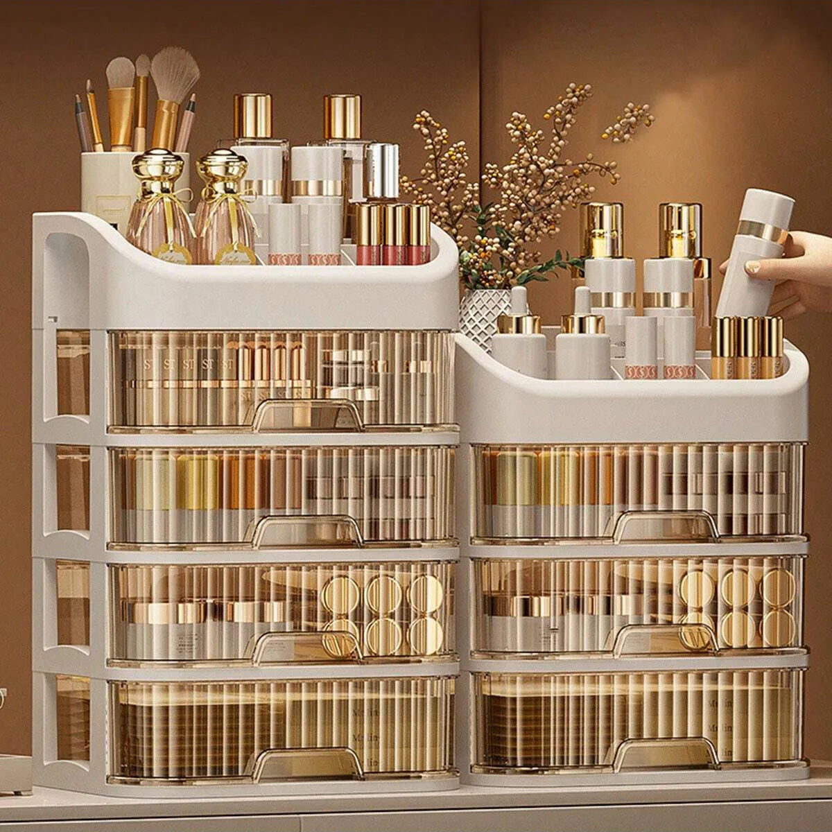 Boîte de Rangement Multi-Niveaux pour Cosmétiques