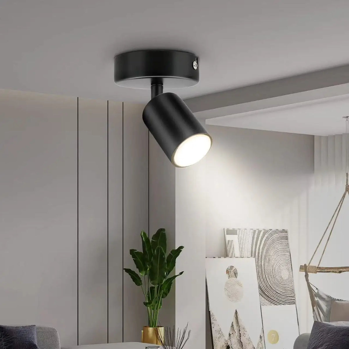Plafonnier / Applique Murale LED Noir GU10