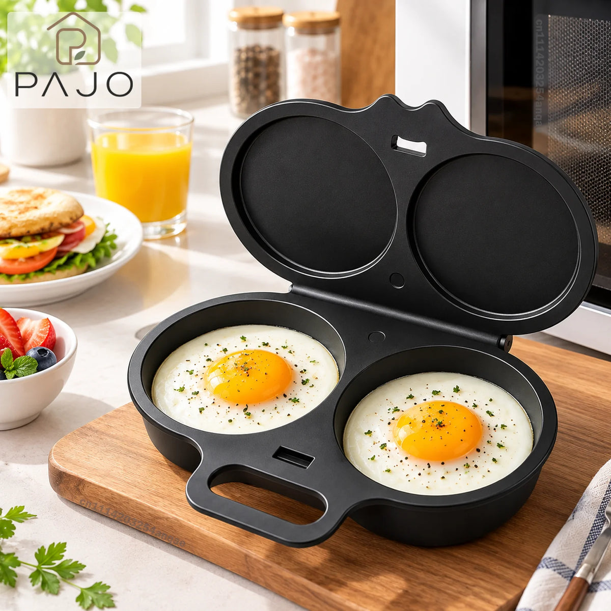 CUISEUR À ŒUFS POUR MICRO-ONDES - POCHOIR À ŒUFS DOUBLE CAVITÉ, CUISEUR À VAPEUR EN MATÉRIAU ALIMENTAIRE ET ANTI-ADHÉSIF, APPAREIL À PETIT-DÉJEUNER SANS HUILE, MOULE DE CUISINE RÉUTILISABLE