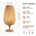 Lustre Lanterne en Bambou Tressé
