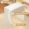 Tabouret de maquillage rembourré pour coiffeuse, chaise de coiffeuse élégante avec pieds en bois, banc d'appoint