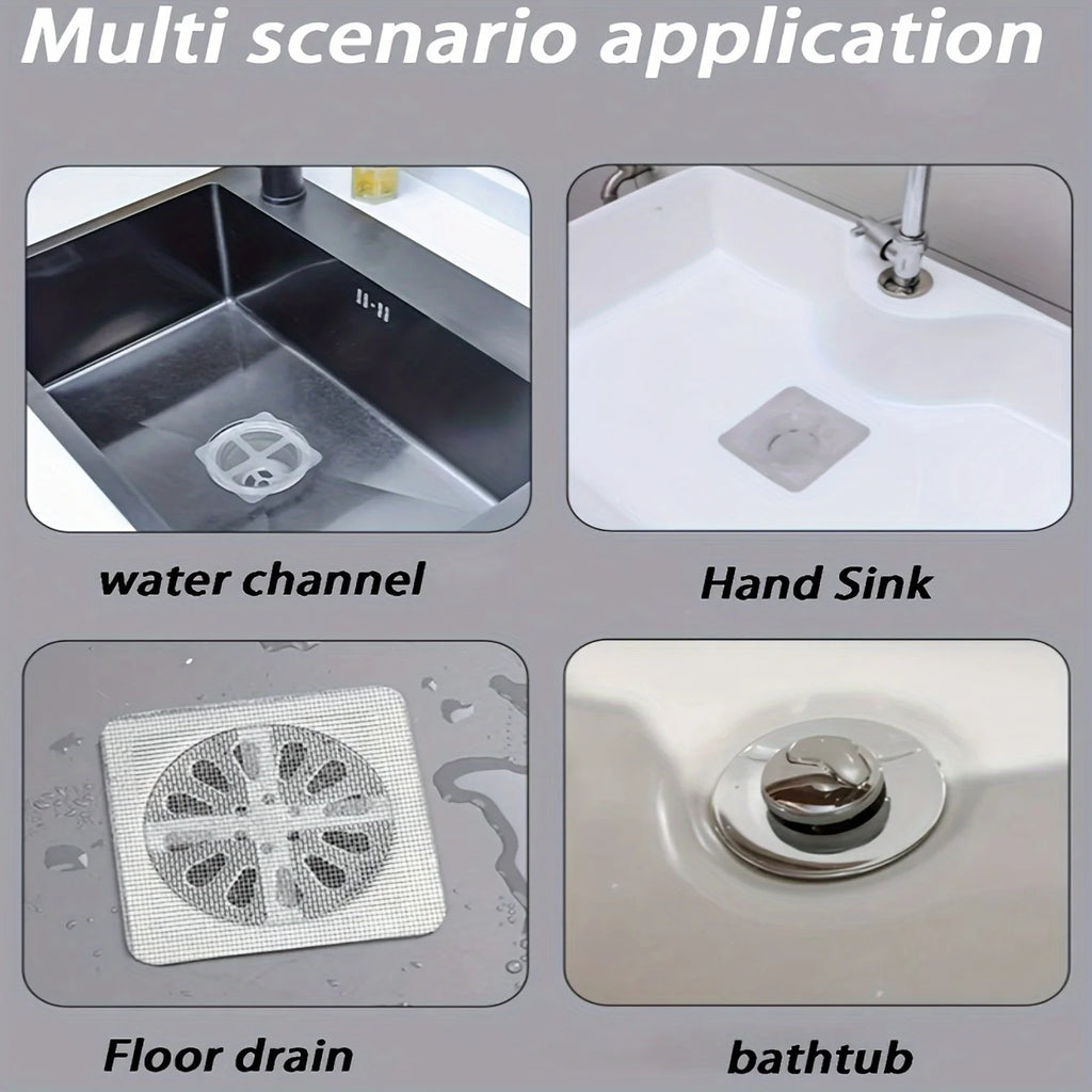 Sticker de drain de sol, filtre adhésif anti-cheveux et anti-insectes pour salle de bain et douche, maille de protection anti-bouchage